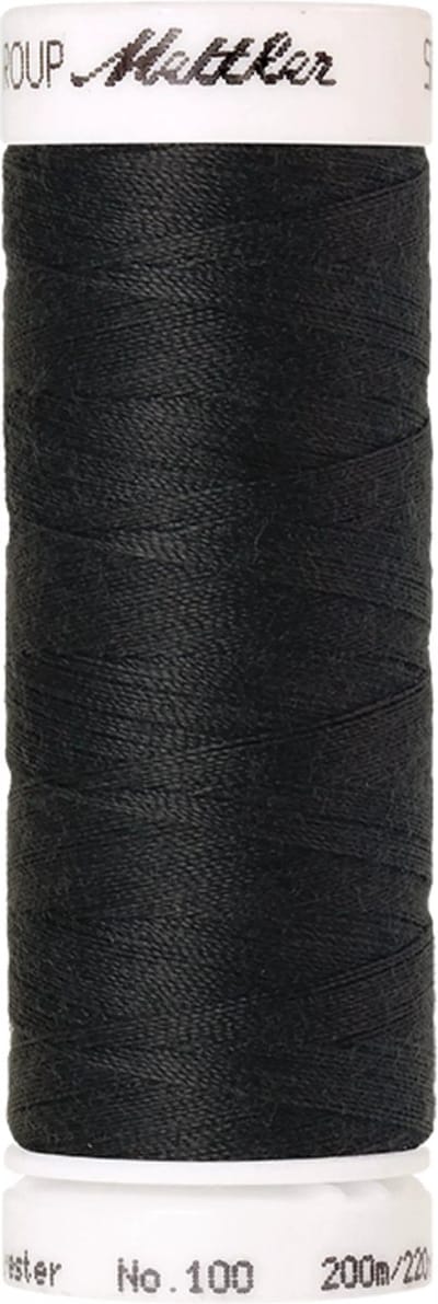 Amann Mettler Seralon Naaigaren – Charcoal (1282) – 200 m – No. 100 – 100% Polyester – Per Stuk