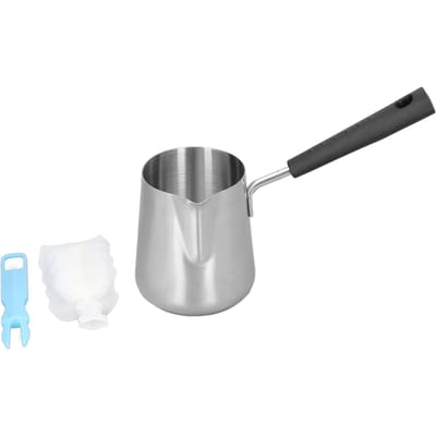 Mini chauffe-beurre en acier inoxydable 350 ml avec bec verseur pour faire fondre le café L gray