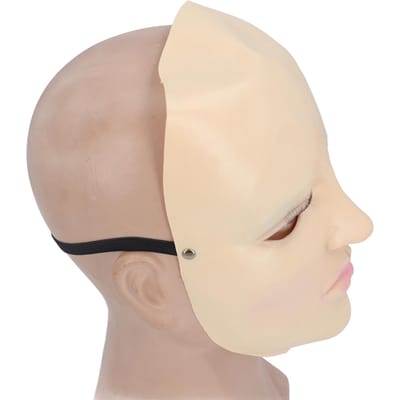 Latex Halve Gezichtsbedekking Vrouwen Realistische Blauwe Oogschaduw Latex Gezichtsbedekking Nieuwigheid Gezichtsbedekking voor Cosplay Feest