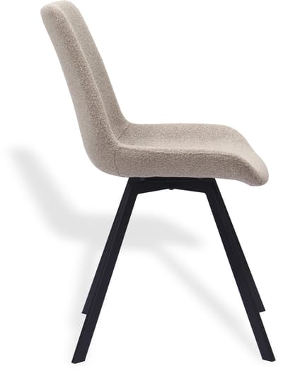 MODFU - Eetkamerstoelen - 360° Draaibaar - Ergonomisch - Industrieel - Stof En Metaal - Khaki