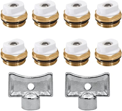 Cosensi - Set van 8 Messing Verwarmingsontluchtingsventielen