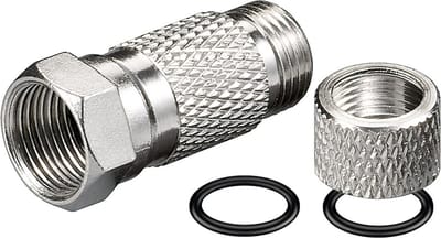 Weerbestendige schroef F-connector voor 7,5mm kabel / recht
