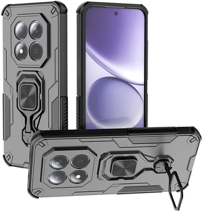 MobyDefend Hoesje - Geschikt voor Xiaomi Redmi Note 15 Pro Plus 5G - Dubbelgelaagde Pantsercase Met Standaard - Zwart