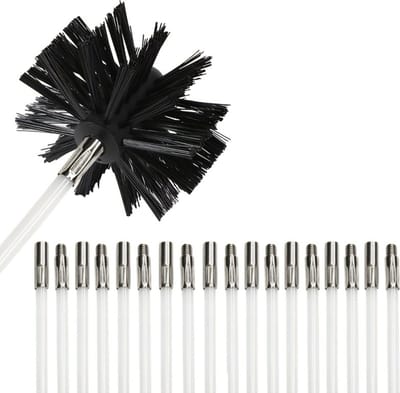 Bovista Schoorsteenveegset - Schoorsteen Borstel - Schoorsteenreiniger - Veegkit - Openhaard Gereedschap - 19 Stuks