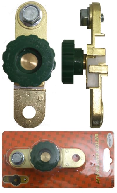 Accupoolklem (-) met stroomonderbreker plat