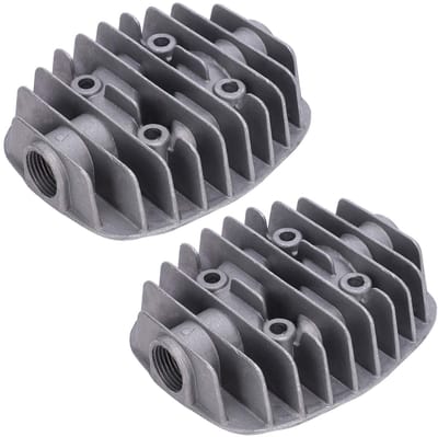 Dailygoods- Cilinderkop Pneumatisch - Dubbele Cilinder - Gegoten Aluminium - Accessoires - G1/2in/G3/8in Schroefdraad - Hoge Veiligheidsfactor - Luchtcompressor