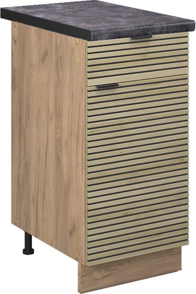 Vicco Fame-Line Keukenonderkast – 40 cm, WB Antraciet Eiken paneel