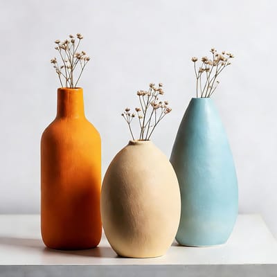 Vaasen, Neutrale Kleuren, Decoratieve Vaasen voor Woonkamer, Tafelcentrum, Plank, Slaapkamer, Entree, Kachel, Keuken, Bureau, Kantoor