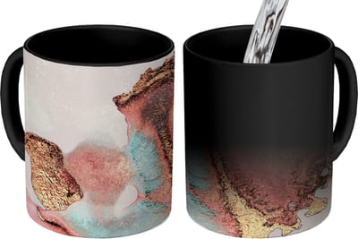 Magische Mok - Foto op Warmte Mokken - Koffiemok - Inkt - Pastel - Abstract - Magic Mok - Beker - 350 ML - Theemok