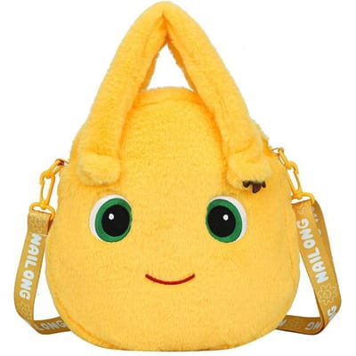 Dragon de Lait Jouet Grande Tête Dessin Animé Sac à Main Nouveau Hiver Grande Capacité Sac à Main Porté à l'Épaule Automne Mignon Dessin Animé Peluche Cadeau d'Anniversaire yellow