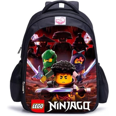 Lego Ninjago Seizoen 5 Cartoon Print Zwarte Rugzak black - large
