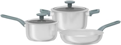 LEO 5-delige kookpotten set Bolt Ocean - Grijs - PFAS-vrij