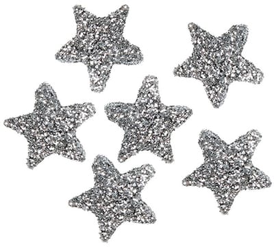 Ster Glitter 1,5cm voor het strooien van zilver 144st