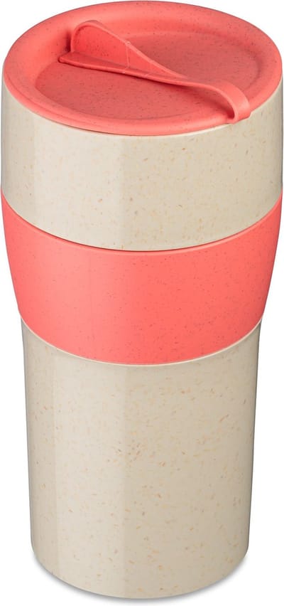 Herbruikbare Koffiebeker, 0.7 L, Natuur Koraal, Organic Bio-Circular - Koziol | Aroma To Go XL