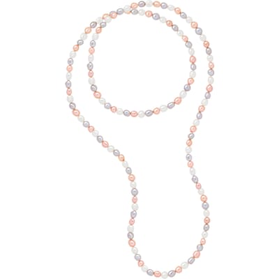Lang Collier OPERA van Echte Gecultiveerde Zoetwater Parel Barok 8-9 mm