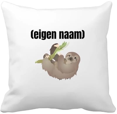 Akyol - luiaard met eigen naam Kussen hoes - Luiaard - luiaard liefhebbers - iemand die houdt van luiaards - verjaardag - cadeau - kado - 40 bij 40 cm