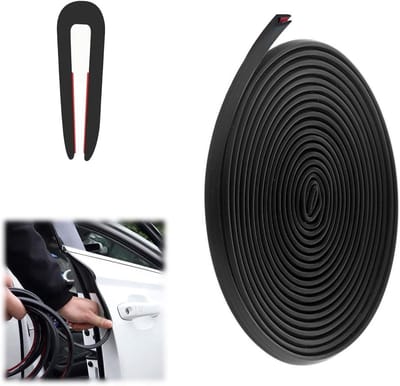 Allecto Plus - 4 meter rubberen U-profiel randbescherming voor platen - 1.6 mm dik - Zelfklevende U-vormige randbescherming - Rubberen afdichting voor autodeuren, luiken en tafelhoeken