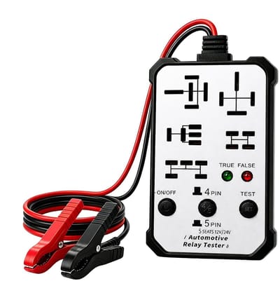 Relais Tester - Autodiagnose Gereedschap - Autoreparatie - Geïntegreerde Indicatielampjes - 12V 24V - Wit