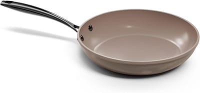 Koekenpan - Koekenpan met anti-aanbaklaag - Vetarm koken - PFAS-vrije keramische coating - 20 cm - Taupe