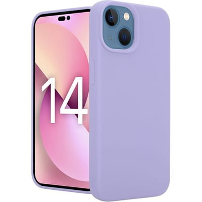 Coverzs telefoonhoesje geschikt voor iPhone 14 Plus hoesje - Luxe Liquid Silicone case - optimale bescherming - siliconen hoesje - paars