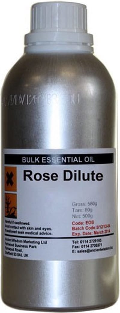 Etherische Olie Roos Verdund 500ml - 100% Essentiële Roos Verdunde Olie - Etherische Oliën in Bulk - Aromatherapie - Diffuser Olie