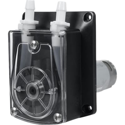 GROTHEN DC 24V Peristaltische Pomp Grote Doorstroming Vloeistof Dosering Pomp 1500 ml/min 2 Rollen met Voedselkwaliteit Transparant
