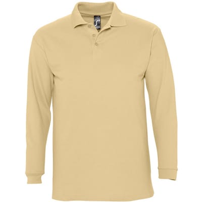 SOLS Volwassen uniseks Winter II poloshirt met lange mouwen (Zand)