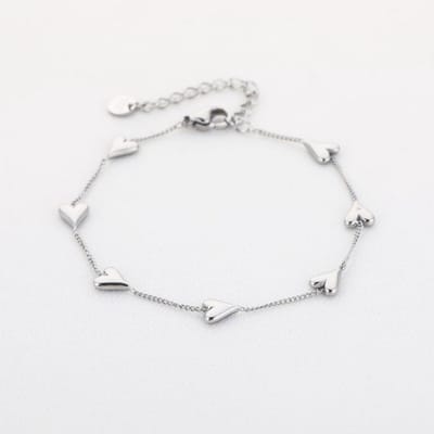 Hartjes armband Zilver