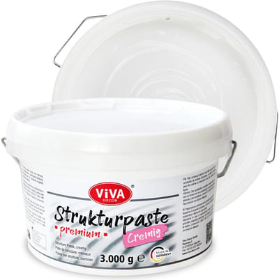 Strukturpaste PREMIUM – Cremig 3 kg, White (2200 ml)