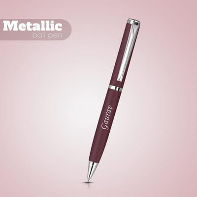 Gegraveerde Metalen Balpen met Naam Luxe Cadeau Navulbaar