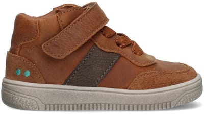 BunniesJR 225653-414 Jongens Hoge Sneakers - Bruin - Leer - Veters