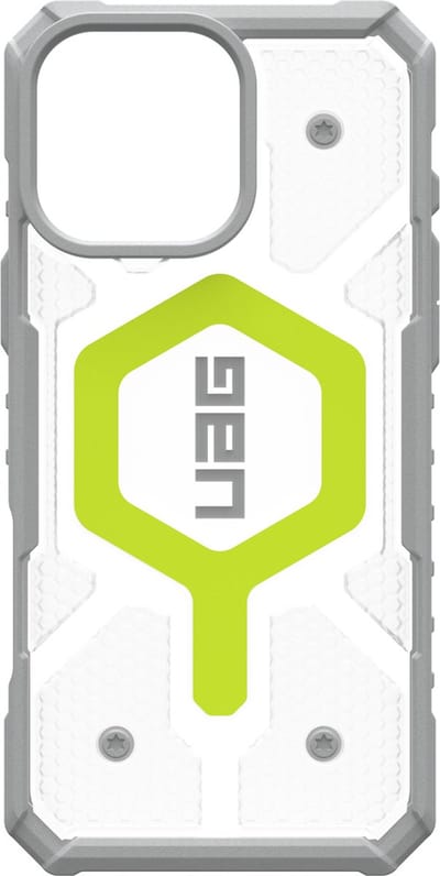 UAG Hoesje Geschikt voor iPhone 16 Pro Max Hoesje - UAG Pathfinder Clear MagSafe Bundle - geel