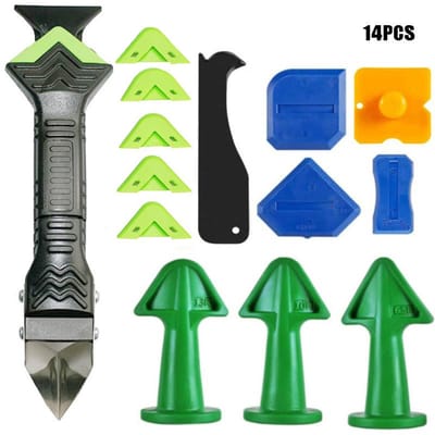 Voegafwerkingsset-kitverwijderaar-kitafstrijkgereedschap-meervoudig gebruik-voor voegwerk en afdichtmateriaal-Set 10
