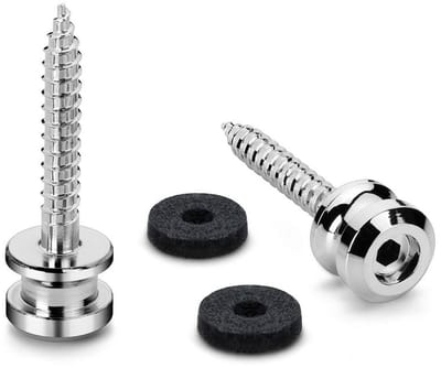 Schaller S-Locks Strap Button Set L - Chrome, 27mm Draad