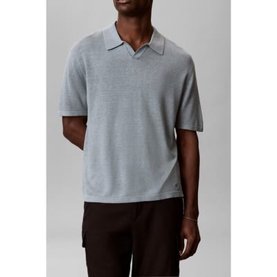 Calvin Klein Ss Linen Blend Johnny Sweater Frosted Spruce Taglia: S | Maglioni a maglia Outlet | Uomo | Bianco