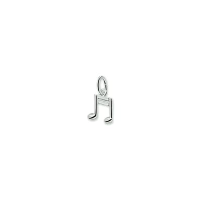 Zilver Gerhodineerde Hanger muzieknoot 1329614