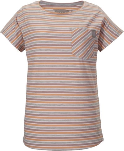 Giga by Killtec dames shirt - shirt dames - 41786 - oranje/grijs streep - KM - maat 36