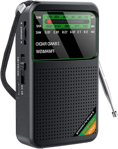 Draagbare Radio - Zakradio Digitale Tuner - Kamperen Buitenactiviteiten - Verbeterde Interne Antenne - 13.8 x 7.8 x 3.7 cm