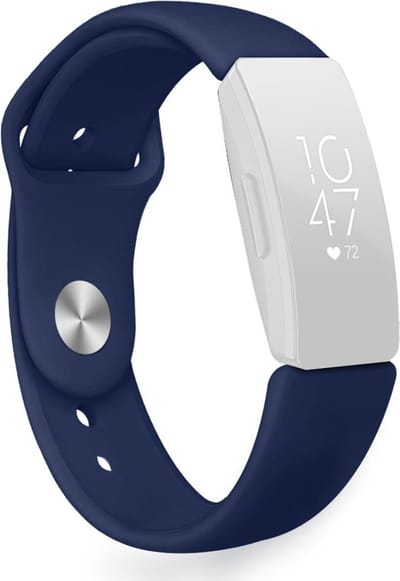 By Qubix - Compatible Fitbit bandje - Geschikt voor fitbit Inspire 1 / HR / Ace 2 siliconen bandje - Maat: Large - Blauw