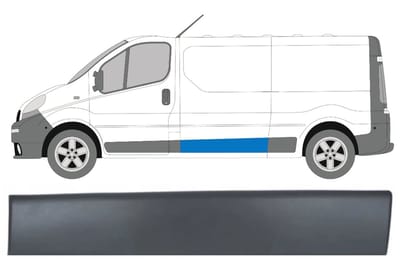 Zijlijst sierlijst voor Renault Trafic 2001-2014 / Links