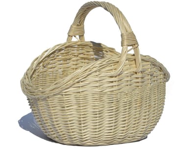 Witte mand van wilgenhout - Decoratieve en functionele geschenkmand