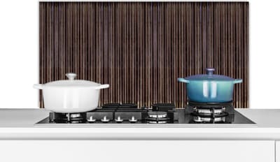 Spatscherm keuken 100x50 cm - Kookplaat achterwand Golfplaat - Roest print - Industrieel - Patronen - Muurbeschermer - Spatwand fornuis - Hoogwaardig aluminium