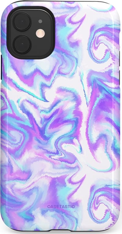 Casetastic Hoesje Geschikt voor Apple iPhone 11 - Stijlvolle Beschermende Duo-layer Case - Tie Dye magie