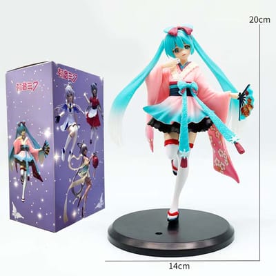 Hatsune Miku Desktop Schattige Actiefiguur 20cm Kattenoren T-shirt Versie. Anime Figuur Kawaii Meisje Model Speelgoed - Schattige Decoratie wi di