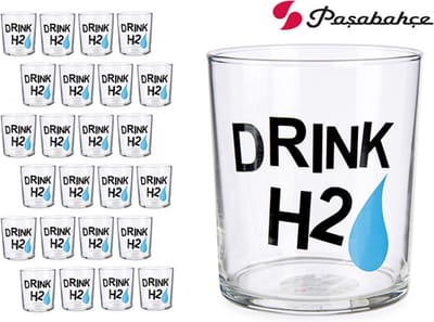 Pasabahce - Set van 6 waterglazen H2O - 38cl