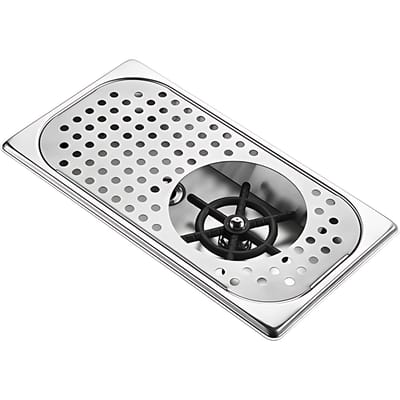 Ingebouwde Glasafspoeler voor Keukenspoelbak Roestvrij Staal Flessenwasser Automatisch Multi-gats Sproeien zilver