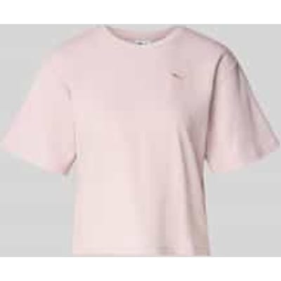 relaxed fit T-shirt van gehaakt kant