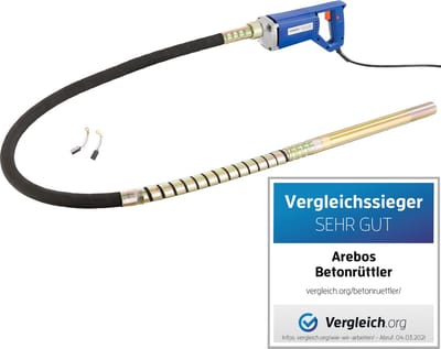 AREBOS Betontrilnaald 800 W Trilnaald Draagbare betontrilnaald Betontrilmachine Lengte slang 2 m