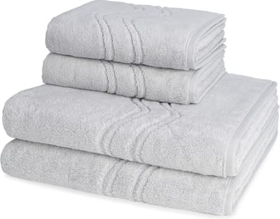 Ross Dames en Heren 2 X handdoek 2 X douchedoek - per set Cashmere feeling