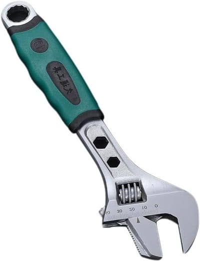 Verstelbare Moersleutel voor Meerdere Toepassingen, Ergonomische Handgreep, Duurzaam Staal, Ideaal voor Onderhoud en Klussen, Afmetingen 25.5 x 6.5 cm
